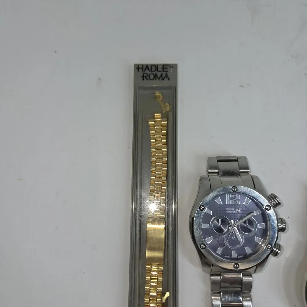 Swiss Hunter Hadley Roma Men Watch Lot Watches Timepiece Silver Mens